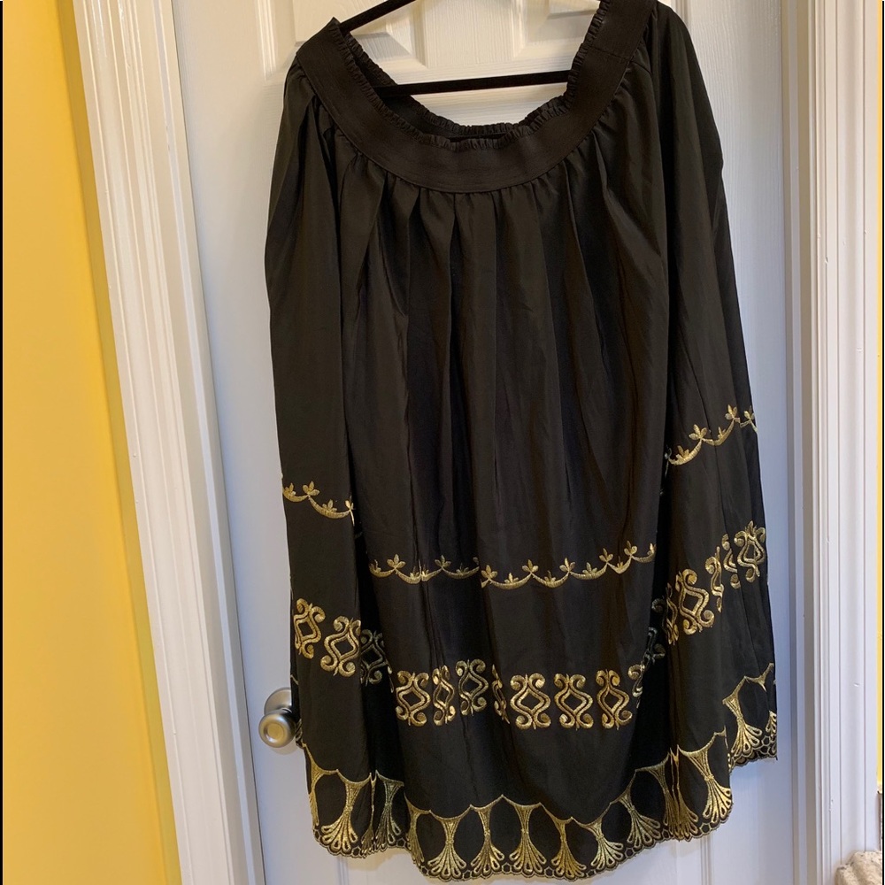Black and Gold Maxi Skirt